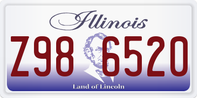 IL license plate Z986520