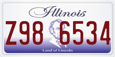 IL license plate Z986534