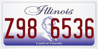 IL license plate Z986536