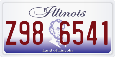 IL license plate Z986541