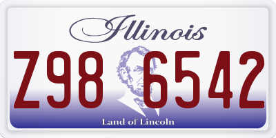 IL license plate Z986542