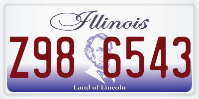 IL license plate Z986543