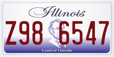 IL license plate Z986547