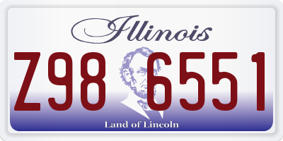 IL license plate Z986551