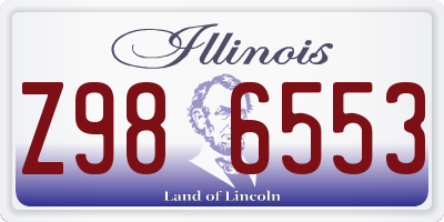 IL license plate Z986553