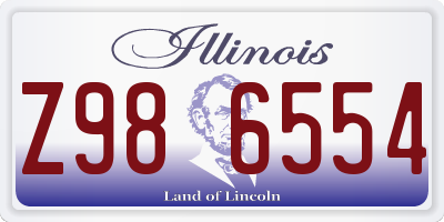 IL license plate Z986554