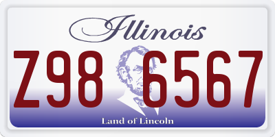 IL license plate Z986567
