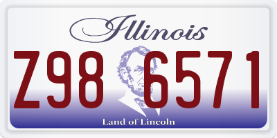 IL license plate Z986571