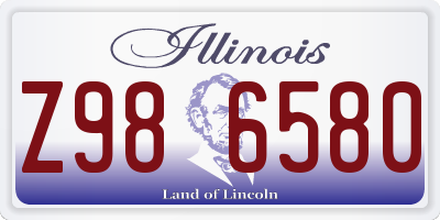IL license plate Z986580