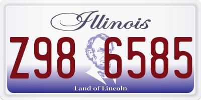 IL license plate Z986585