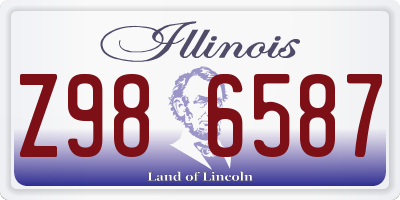 IL license plate Z986587