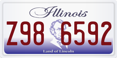 IL license plate Z986592
