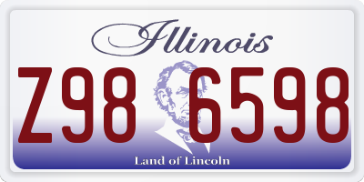 IL license plate Z986598