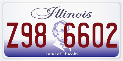 IL license plate Z986602