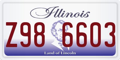 IL license plate Z986603