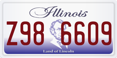 IL license plate Z986609