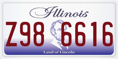 IL license plate Z986616