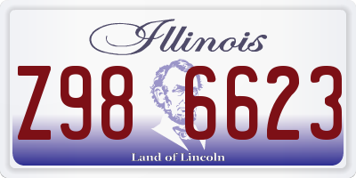 IL license plate Z986623