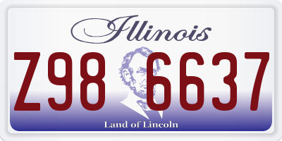 IL license plate Z986637