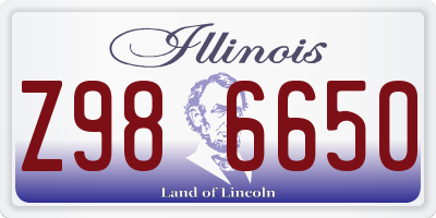 IL license plate Z986650