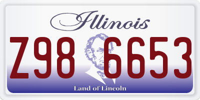 IL license plate Z986653