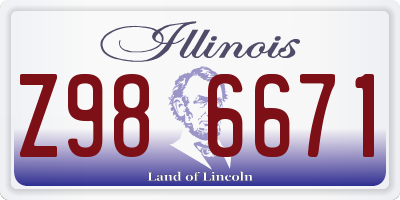 IL license plate Z986671