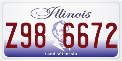 IL license plate Z986672
