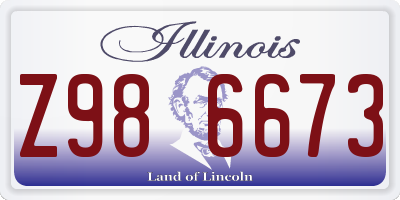 IL license plate Z986673