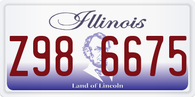 IL license plate Z986675