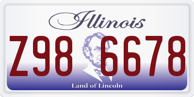 IL license plate Z986678