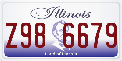 IL license plate Z986679
