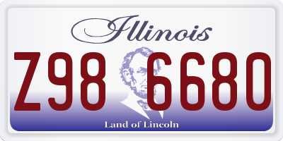 IL license plate Z986680
