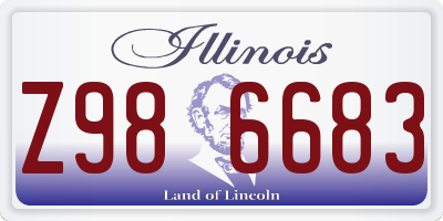 IL license plate Z986683