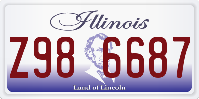 IL license plate Z986687