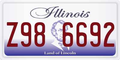 IL license plate Z986692