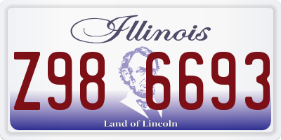 IL license plate Z986693