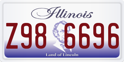 IL license plate Z986696