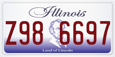 IL license plate Z986697