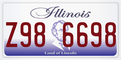 IL license plate Z986698