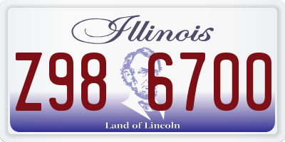 IL license plate Z986700