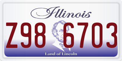 IL license plate Z986703