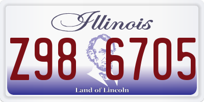 IL license plate Z986705