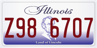 IL license plate Z986707