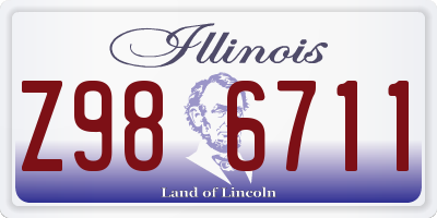 IL license plate Z986711