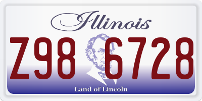 IL license plate Z986728