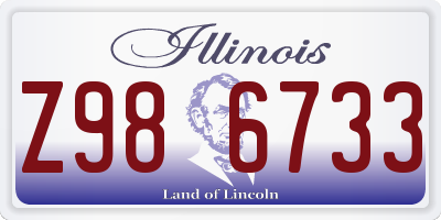 IL license plate Z986733