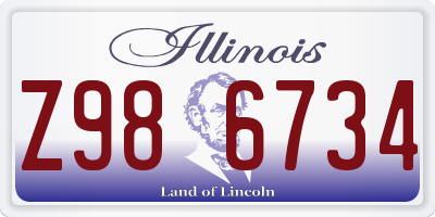 IL license plate Z986734