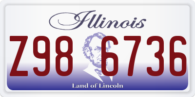 IL license plate Z986736