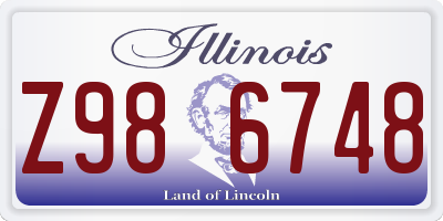 IL license plate Z986748