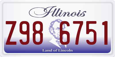 IL license plate Z986751